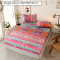 Bedding Linens King Size Heart-shaped Pattern Fitted Sheet Set For Double Bed - Homely Arts