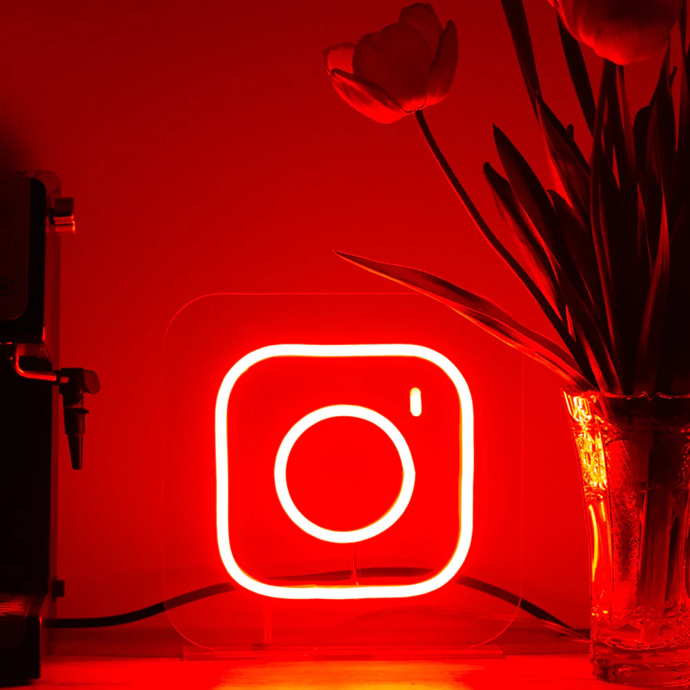 Instagram Logo Mini Neon LED Sign - Homely Arts