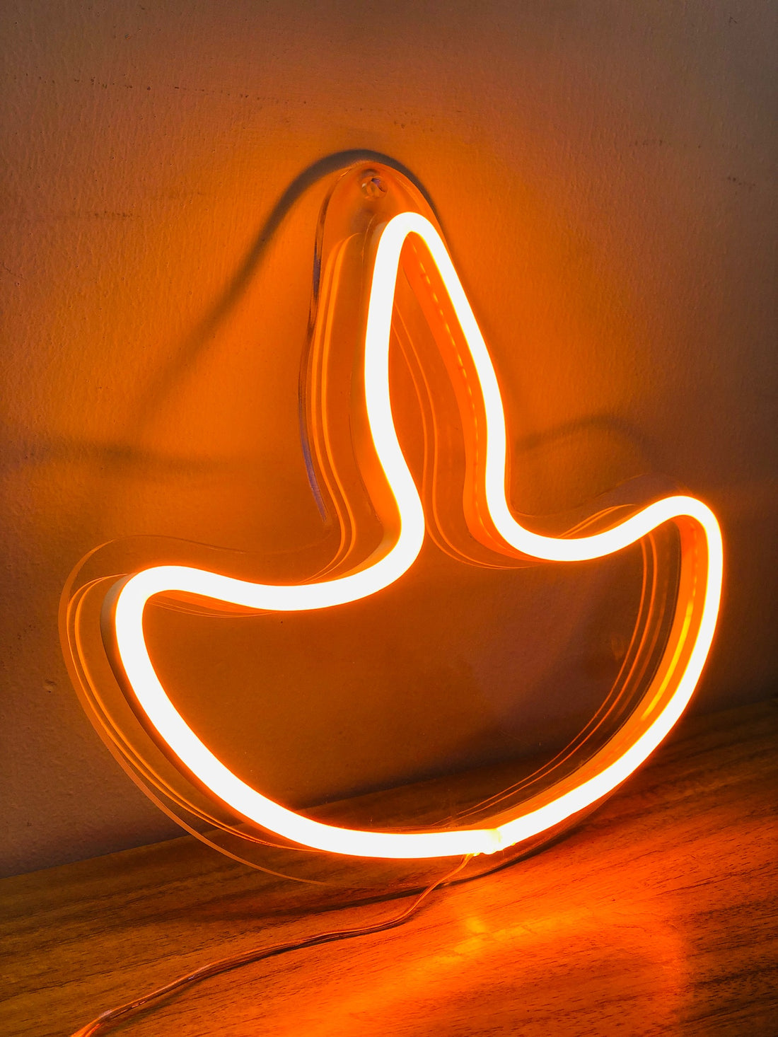 Diya Neon Sign- Orange Color - Homely Arts