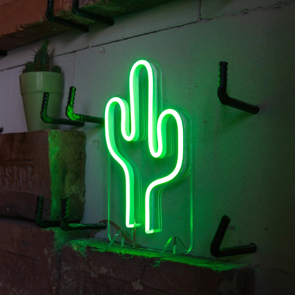 Cactus Mini Neon LED Sign - Homely Arts