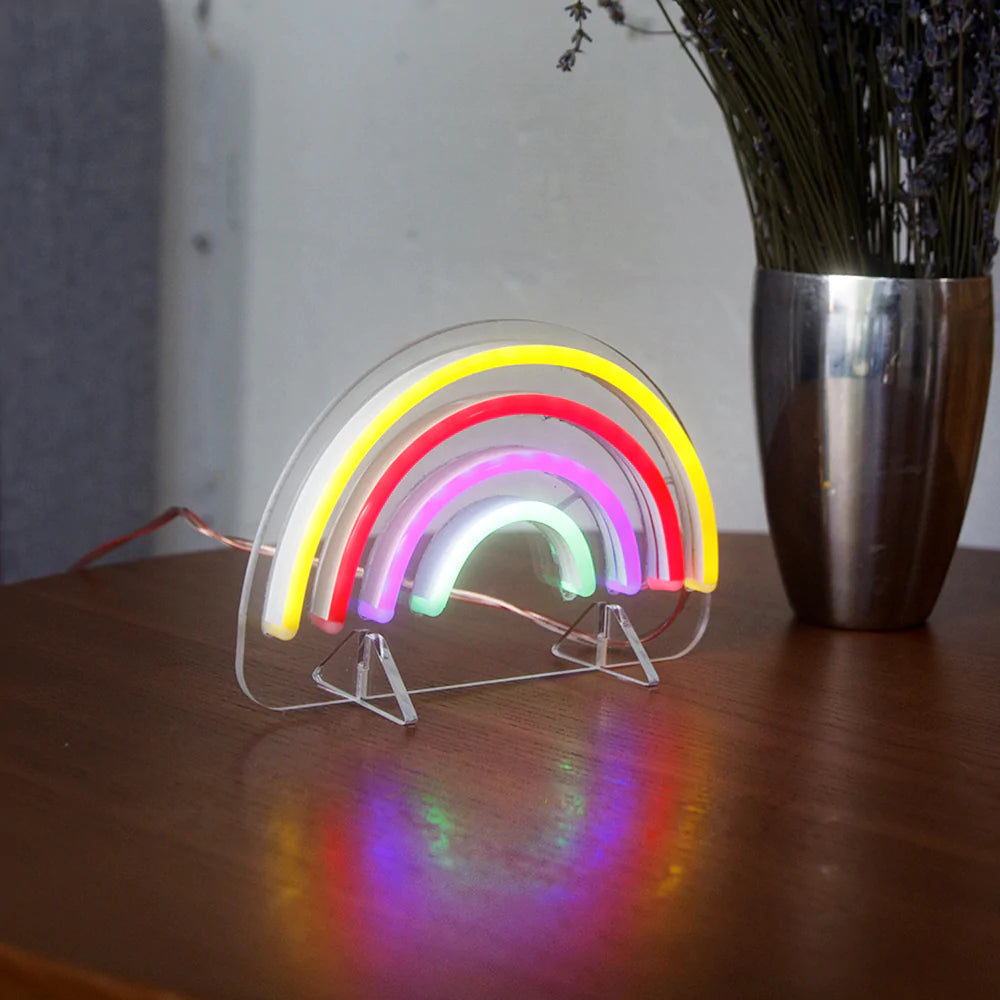 Rainbow Mini Neon LED Sign - Homely Arts