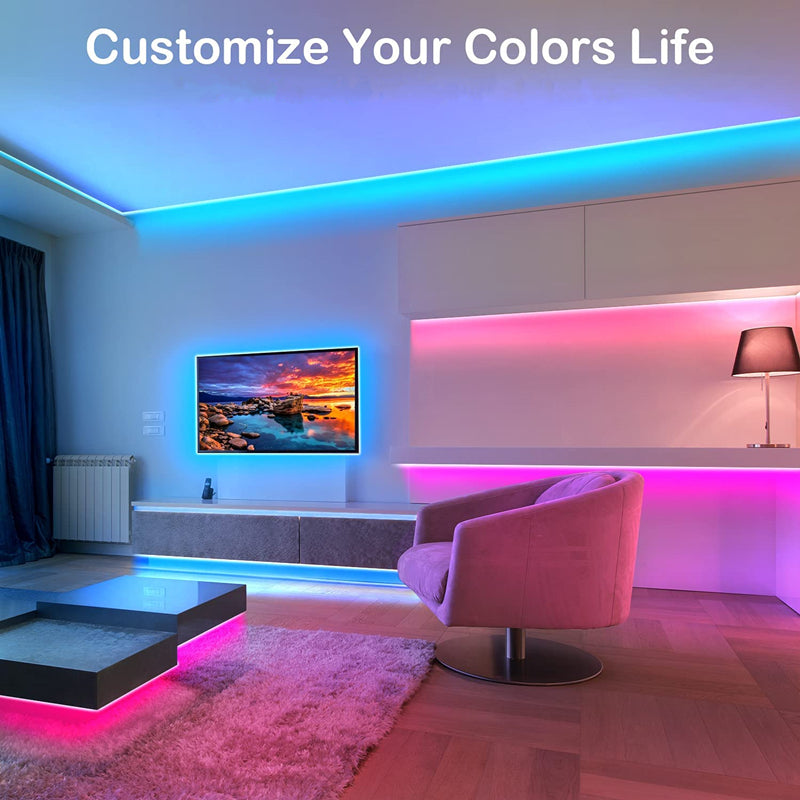 Led Strip RGB 5 Meter Remote Control Led Strip Light for Home Decoration with 2A Adapter (Multicolor, 5050, 300 led) - Homely Arts