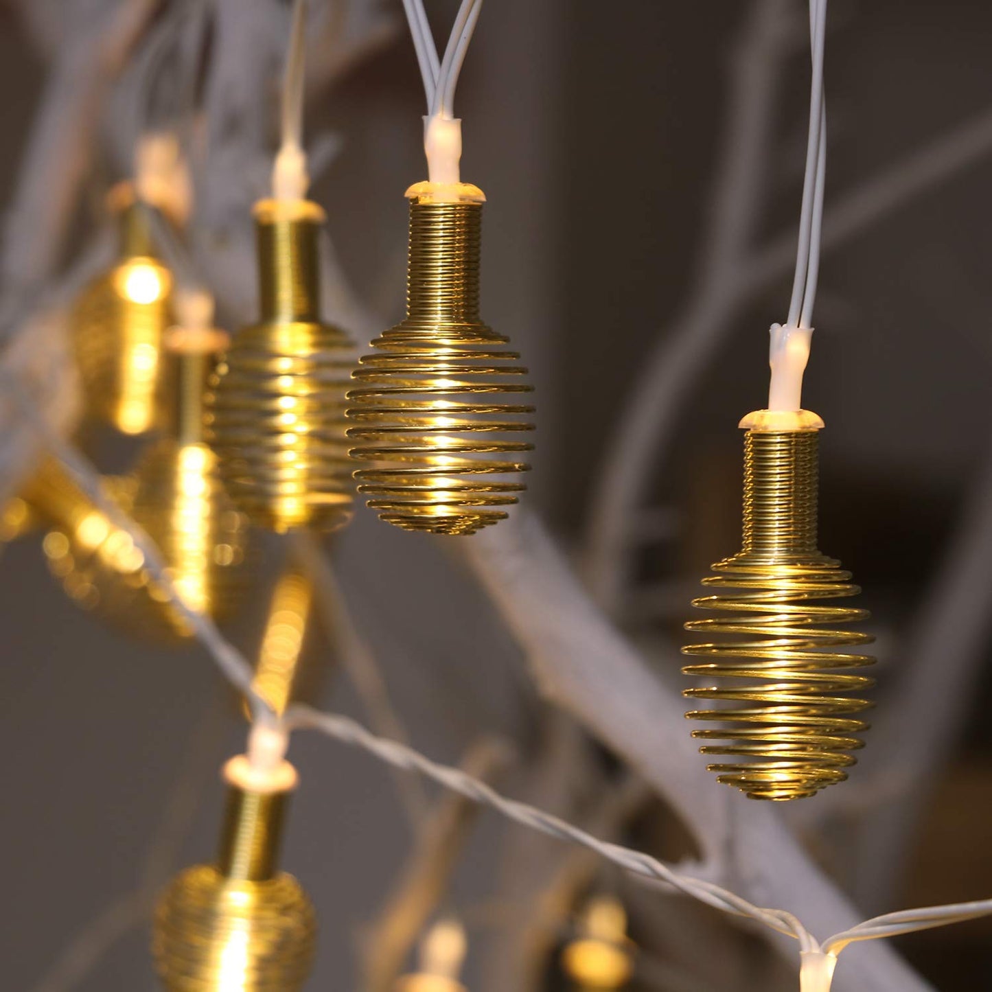 Golden Spring String Lights (Warm White Bulbs) - Homely Arts