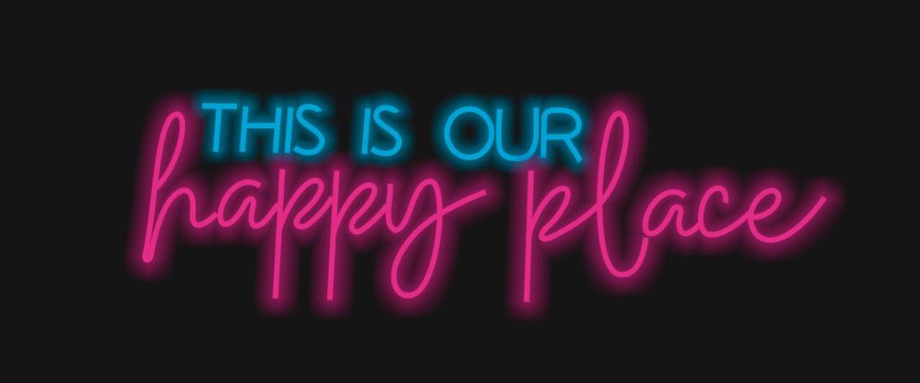 This is our Happy Place - Custom Neon Sign - Homely Arts