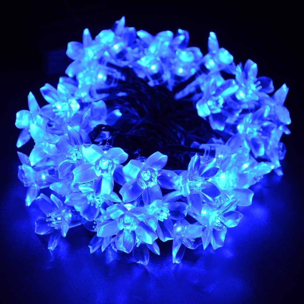 Silicone Blooming Flower Fairy String Lights (Blue Bulbs) - Homely Arts