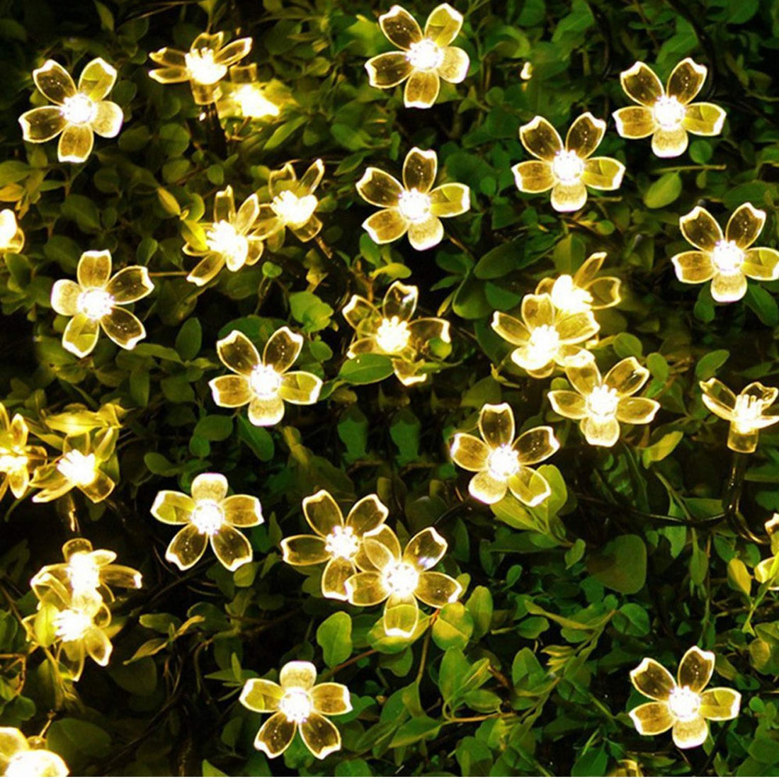 Silicone Blooming Flower Fairy String Lights (Warm White Bulbs) - Homely Arts