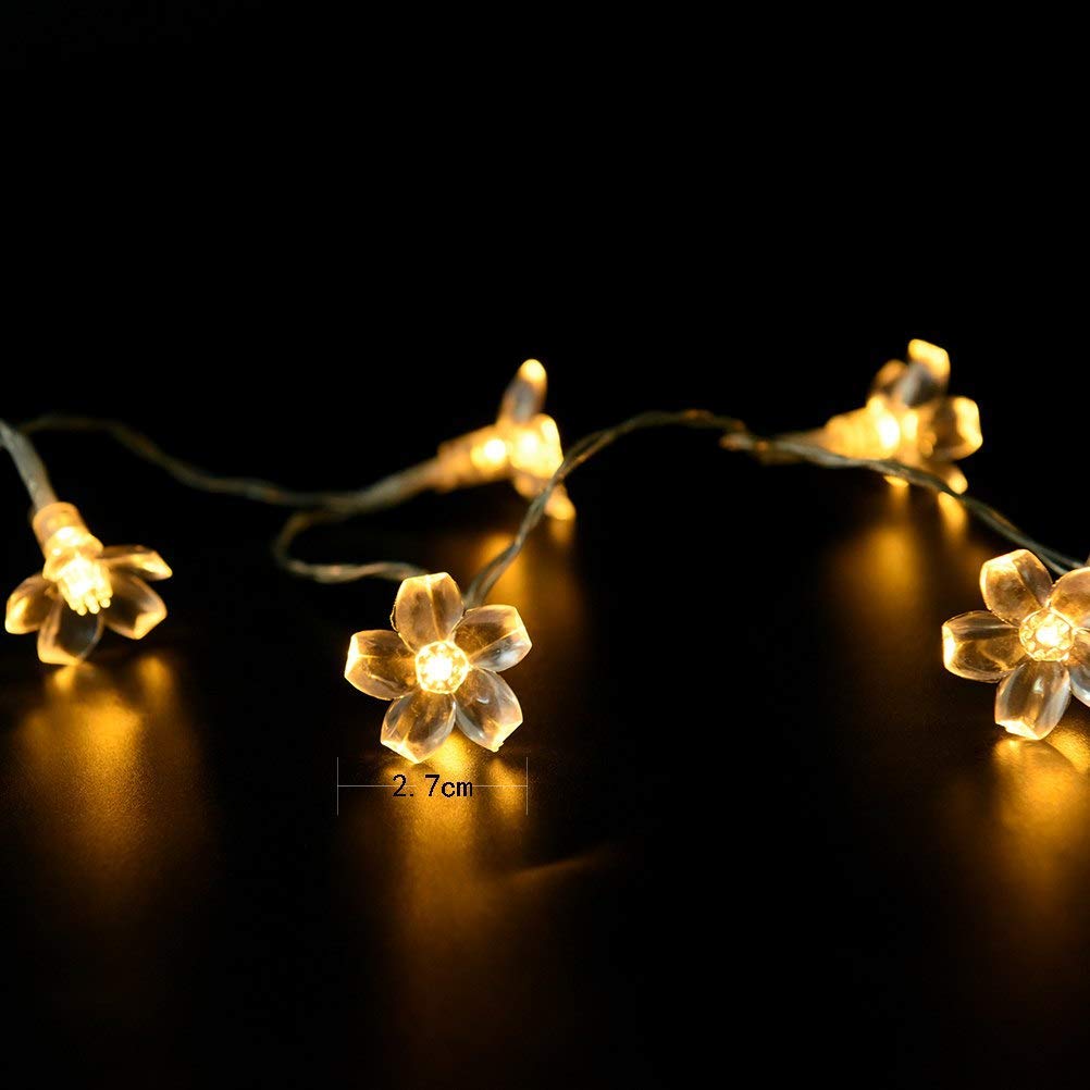 Silicone Blooming Flower Fairy String Lights (Warm White Bulbs) - Homely Arts