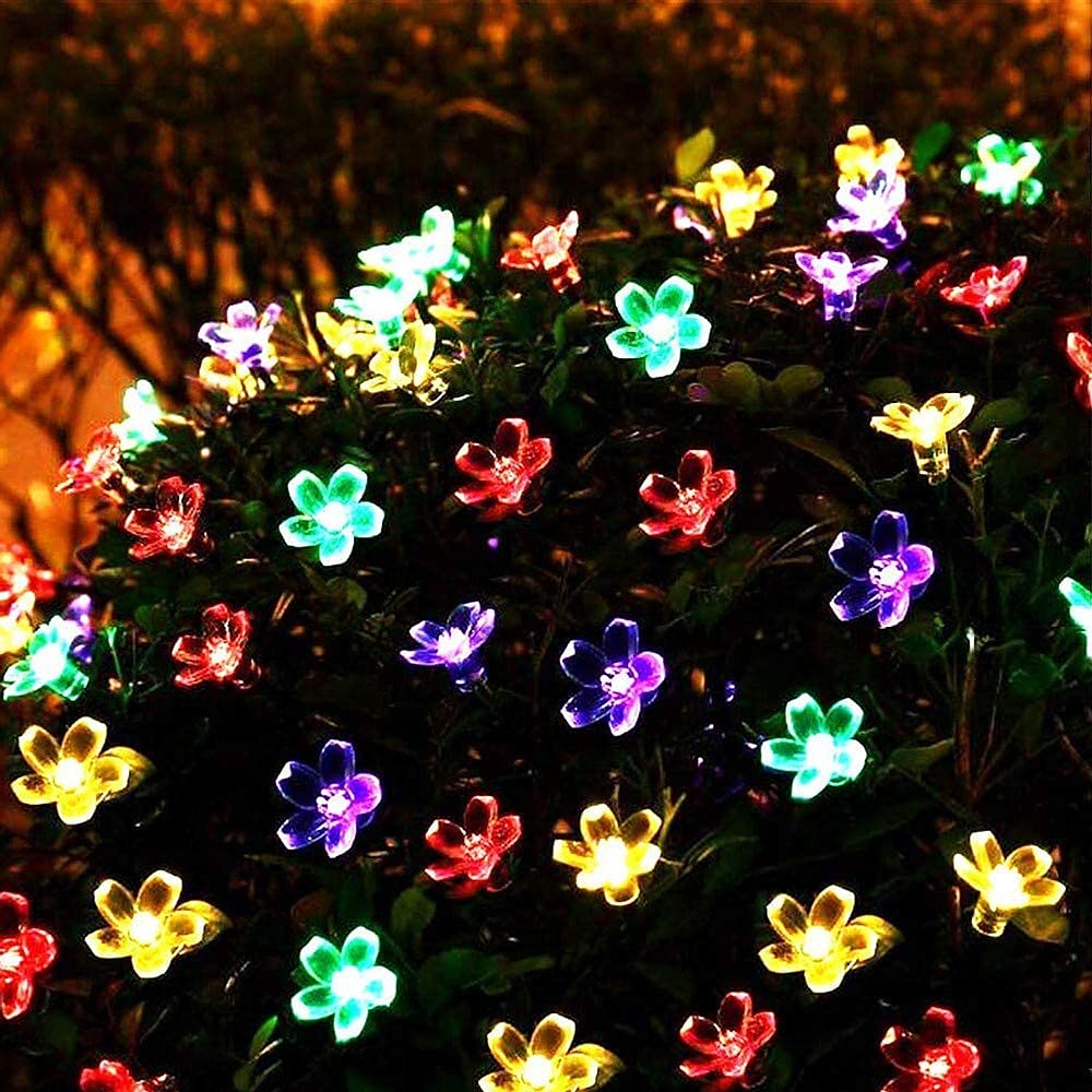 Biggest Sale Combo of 4 Flowers Light- 16 LED light in each light (Warm White, Blue, Green and Multicolor) - Homely Arts