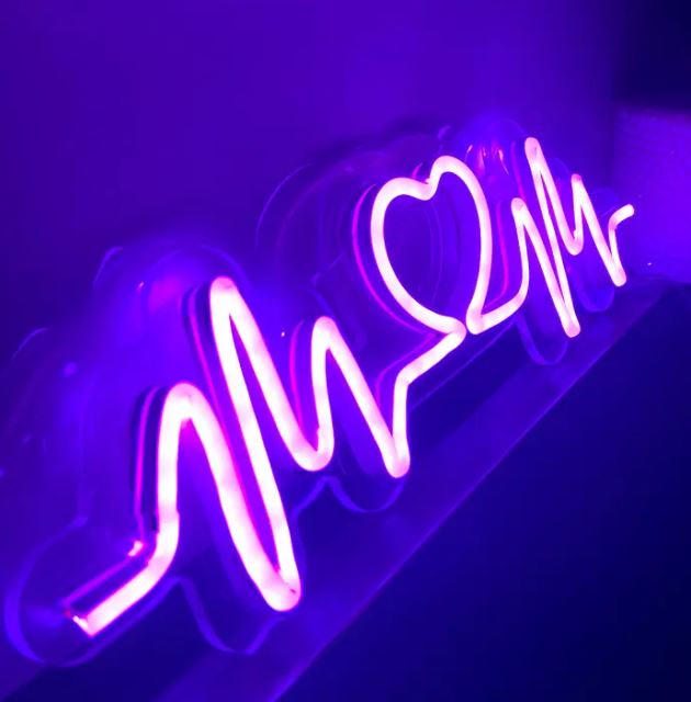 Neon Light Sign- Heartbeat - Homely Arts