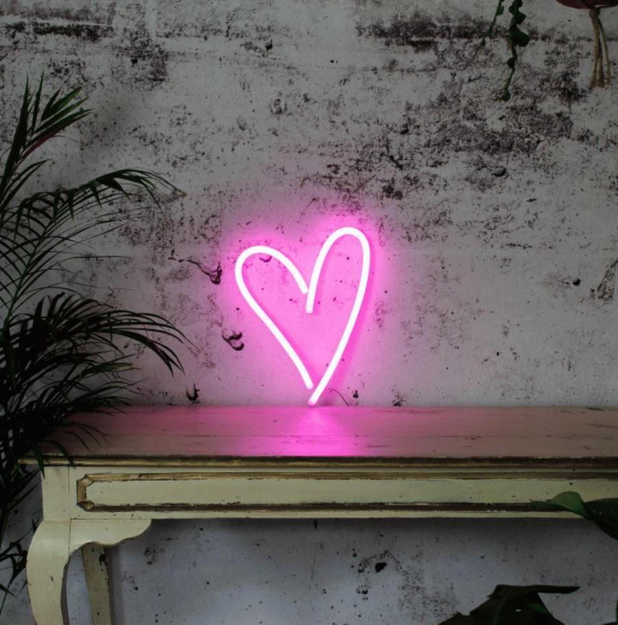 COOL HEART LED NEON WALL ART - Homely Arts