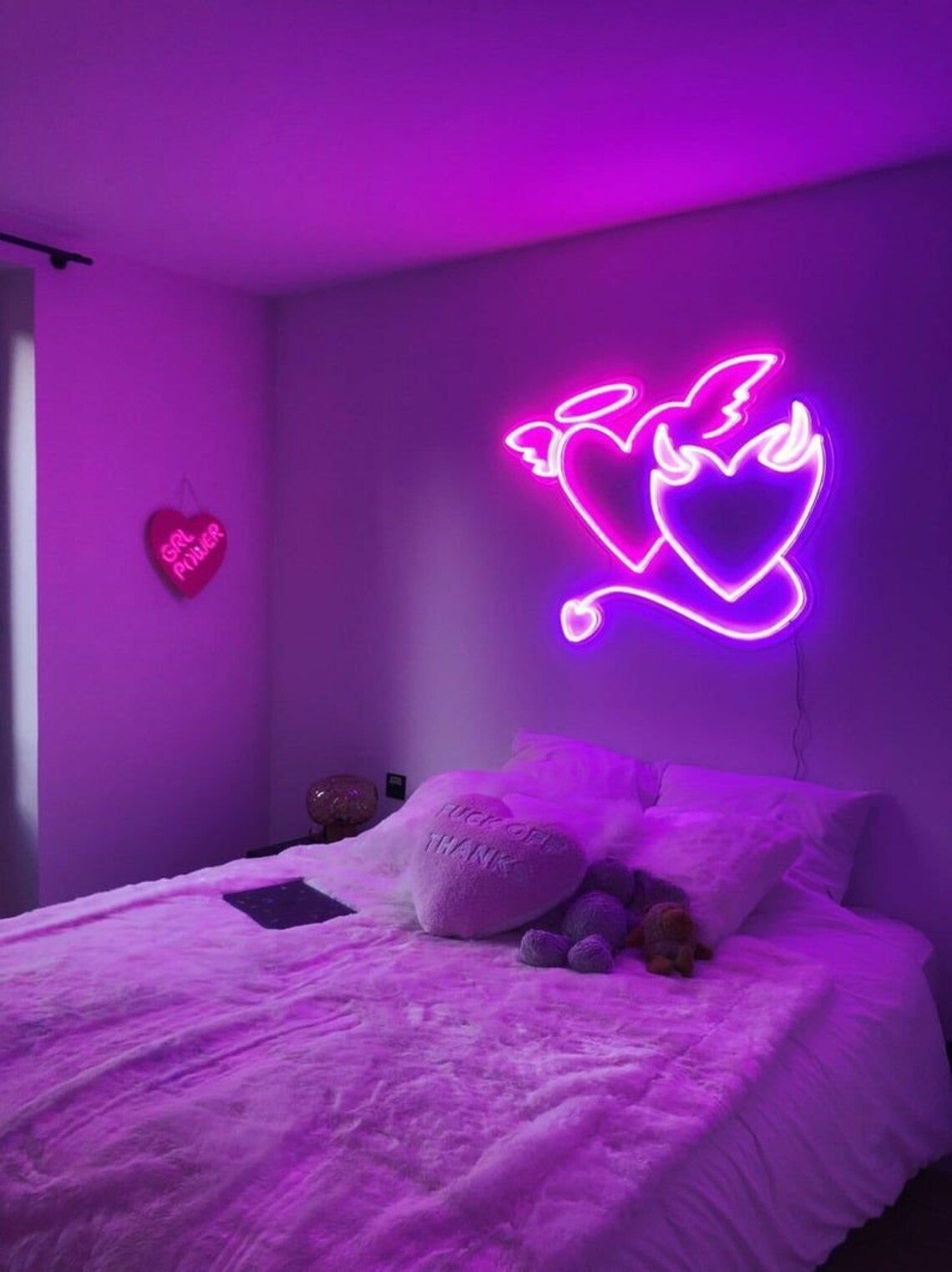 Heart Neon Sign Custom | Wedding Neon Sign | Bedroom Neon Sign - Homely Arts