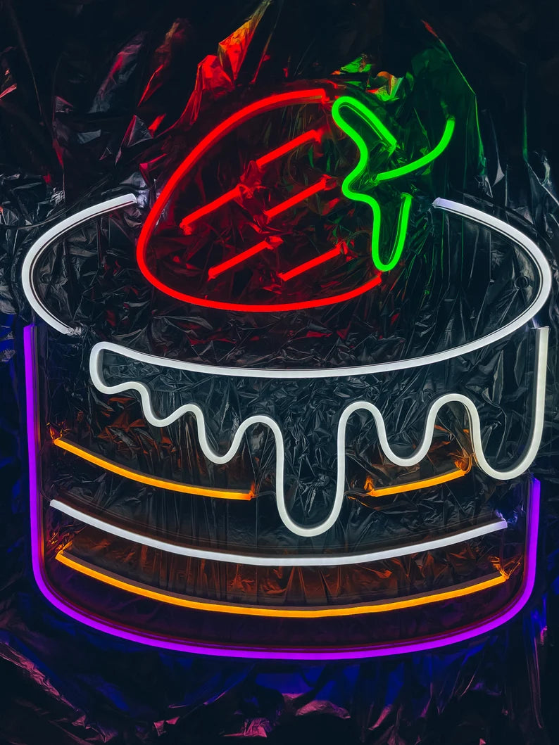 Cake LED Neon Sign - Homely Arts