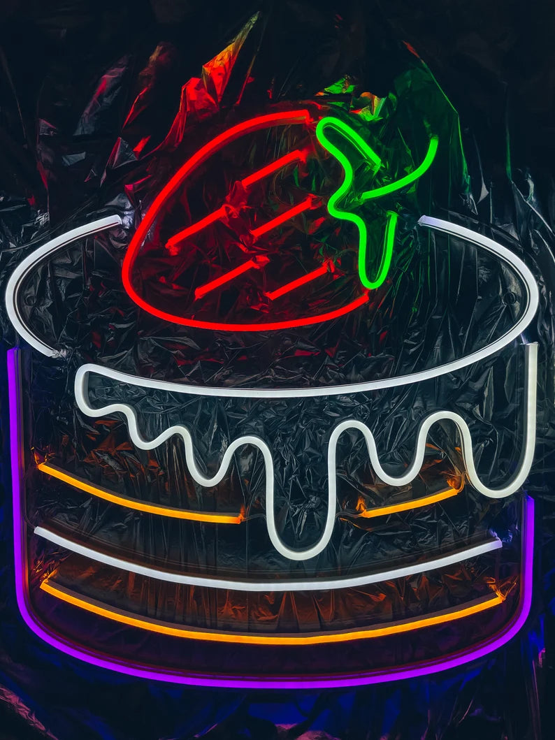 Cake LED Neon Sign - Homely Arts