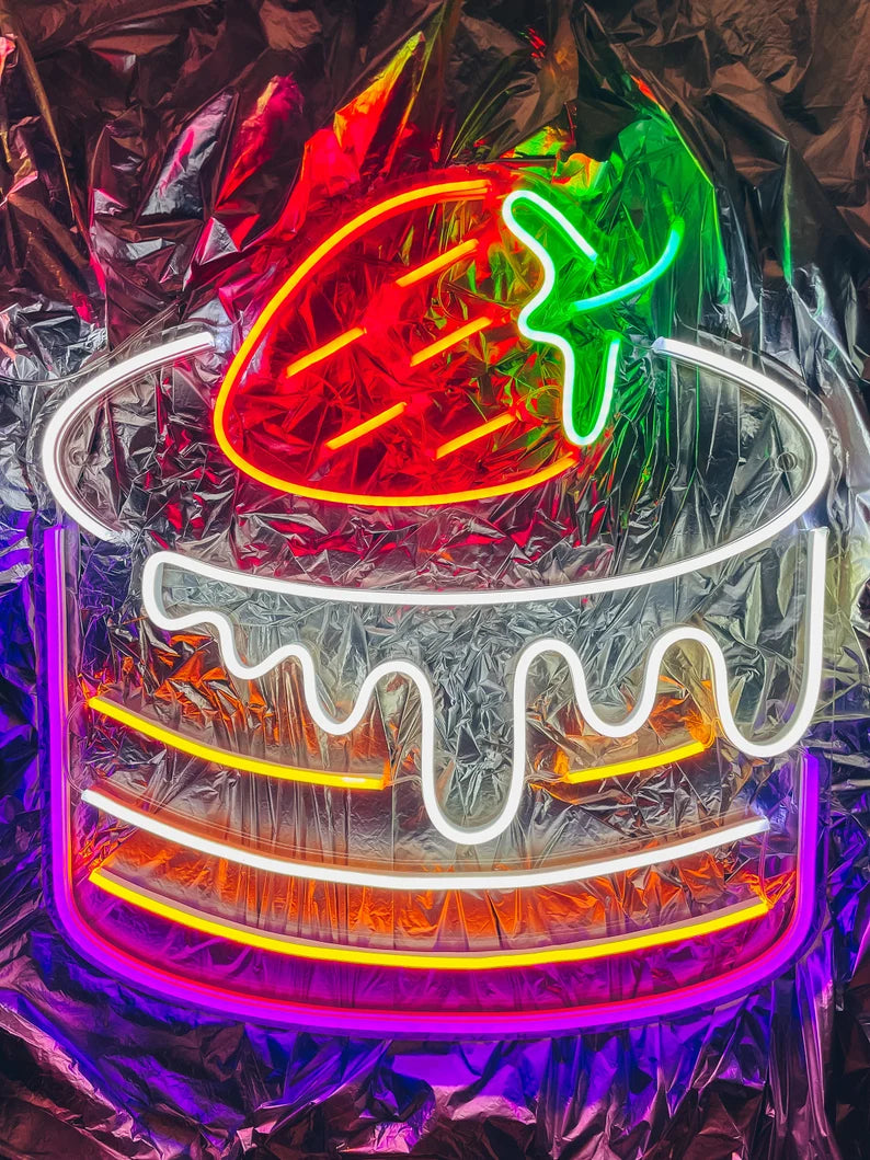 Cake LED Neon Sign - Homely Arts