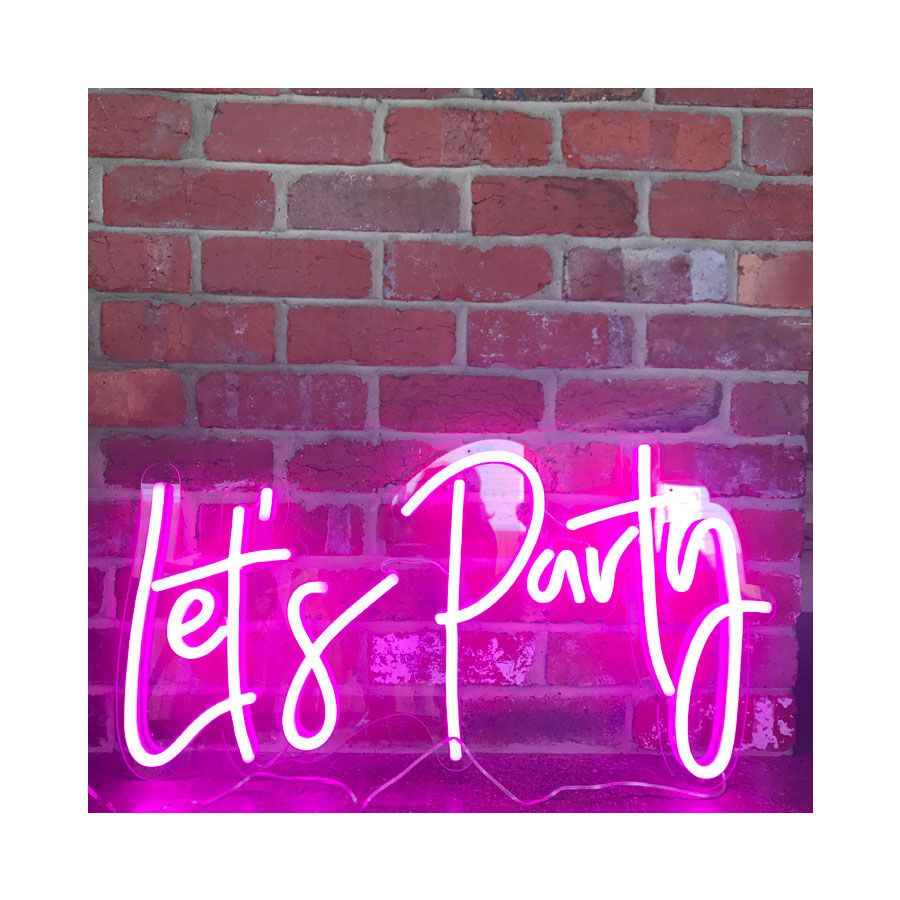 Let's Party LED Neon Light Wall Decor - Homely Arts