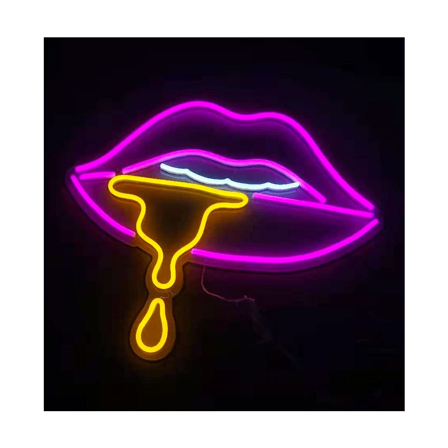 LED Neon Lips Light Art - Homely Arts