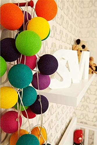 Multicolor Cotton Ball LED String Light - Homely Arts
