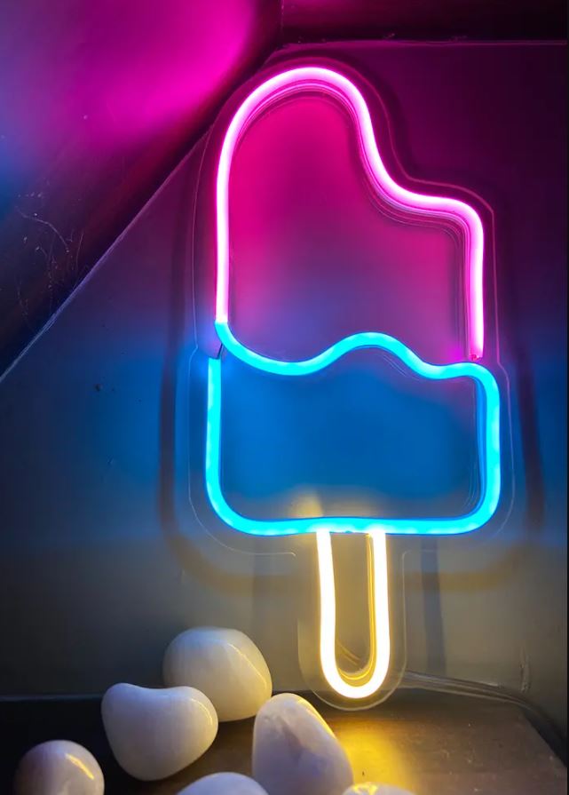 Neon Light Sign- Ice Cream - Homely Arts