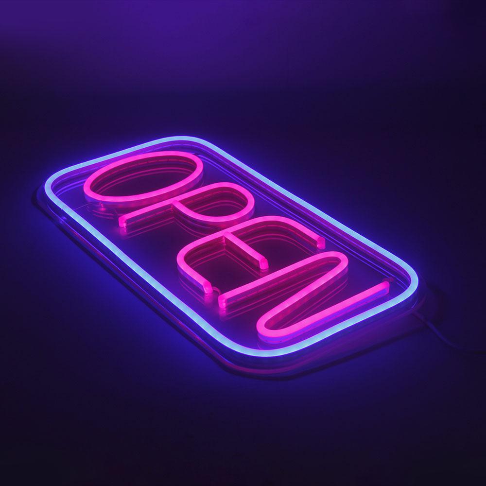 OPEN LED Neon Sign With Wall Hanging for Bar, Shop, Hotels and Restaurants - Homely Arts