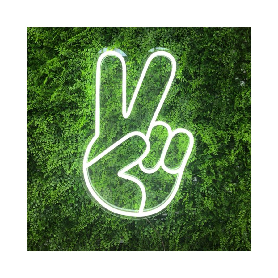 LED Neon Emoji Peace Sign - Homely Arts