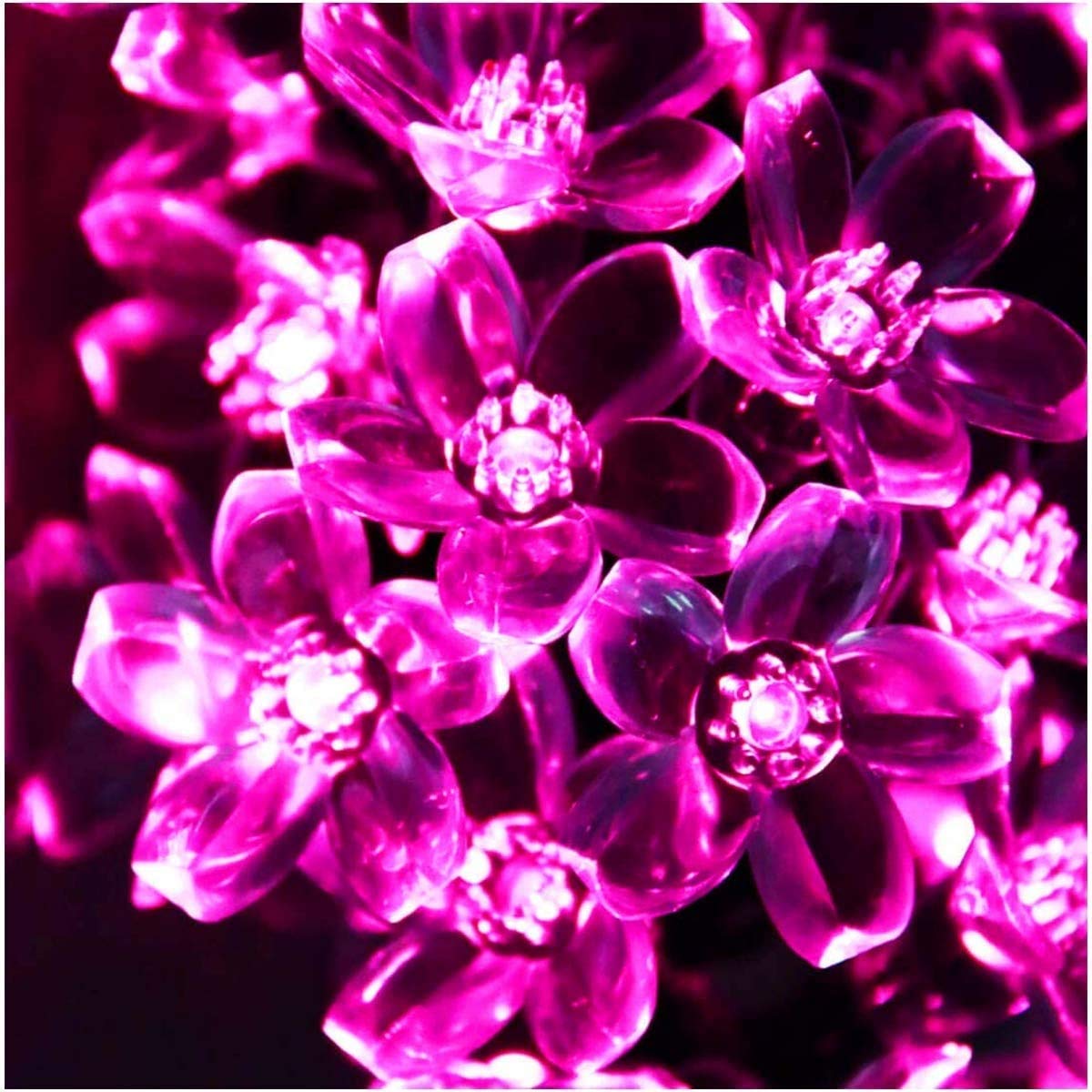 Silicone Flower Fairy String Lights (Pink Bulbs) - Homely Arts