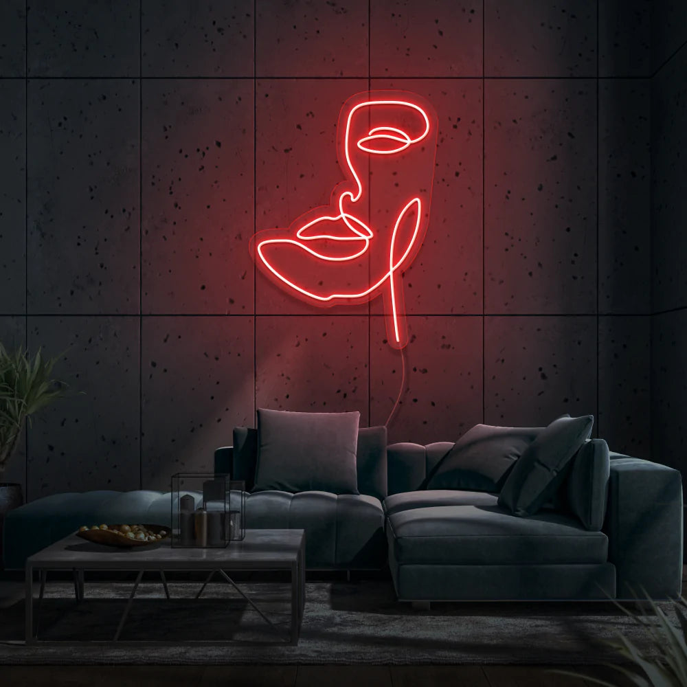 Face LED Neon Sign - Homely Arts