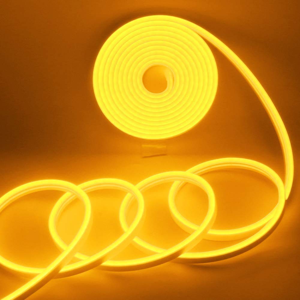 5 Meter Led Mini Neon Lights, Rope Lights, Super Bright for Outdoor Indoor Decoration (Yellow) - Homely Arts