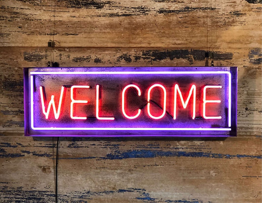 Neon Light Sign- Welcome - Homely Arts